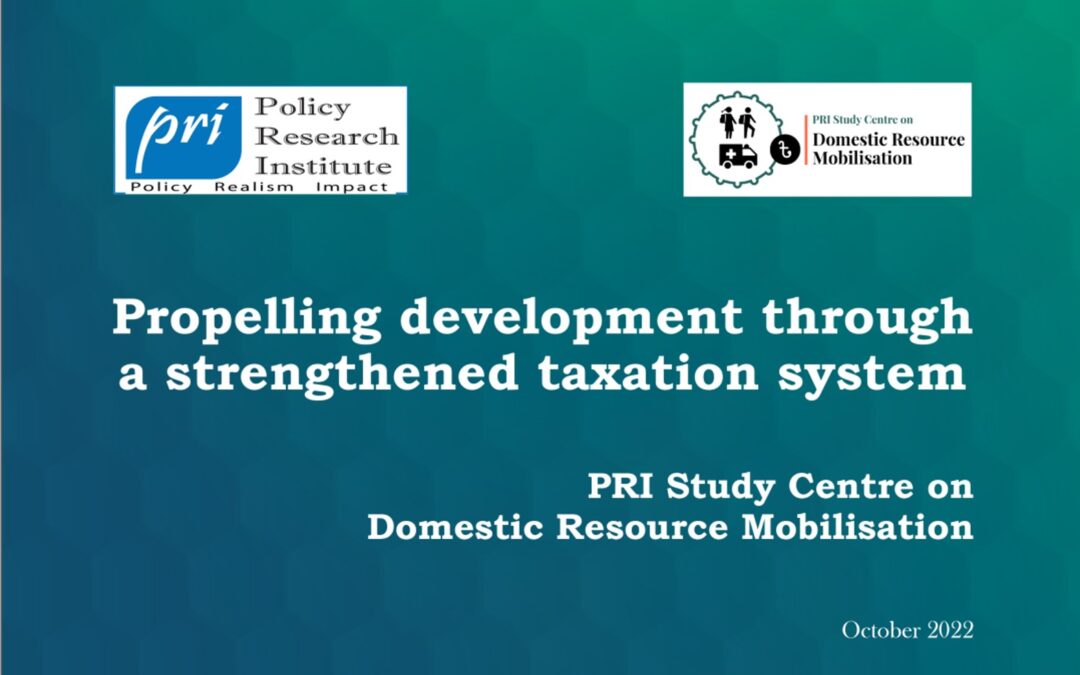 Propelling development through astrengthened taxation system