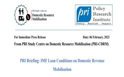 PRI Briefing: IMF Loan Conditions on Domestic Revenue Mobilisation