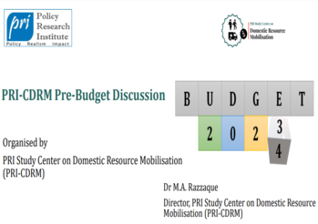Presentation: PRI-CDRM Pre-Budget Press Briefing and Discussion