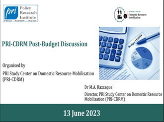Presentation: PRI-CDRM Post-Budget Discussion