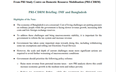 PRI Policy Brief : IMF and Bangladesh