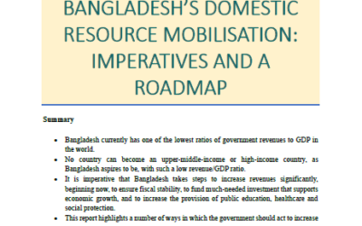 PRI Briefing Note: Bangladesh’s Domestic Resource Mobilisation: Imperatives and a Roadmap