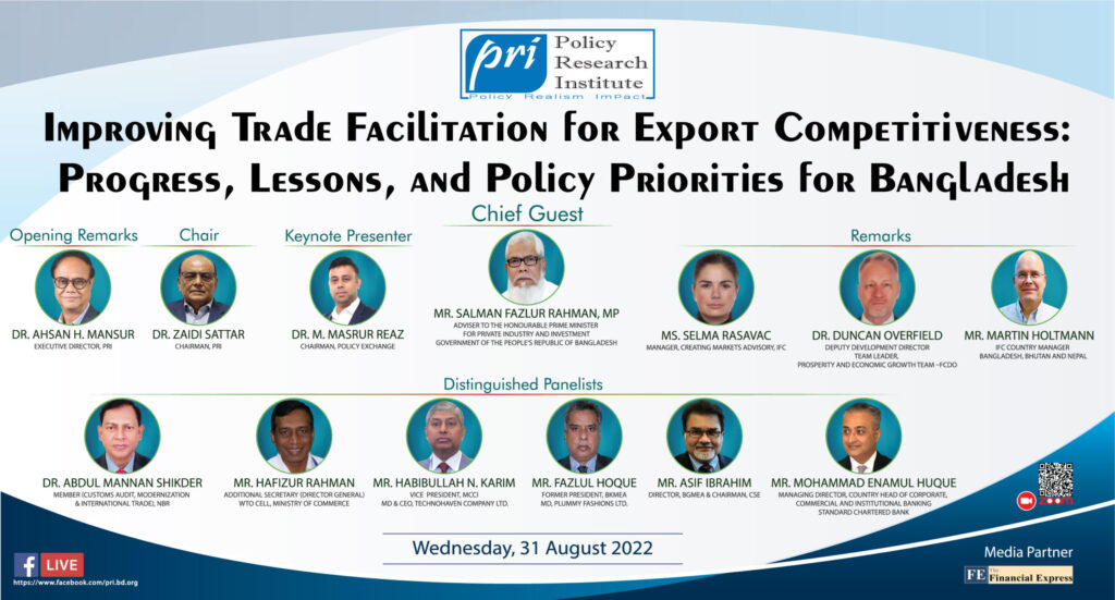 Improving Trade Facilitation for Export Competitiveness: Progress, Lessons, and Policy Priorities for Bangladesh